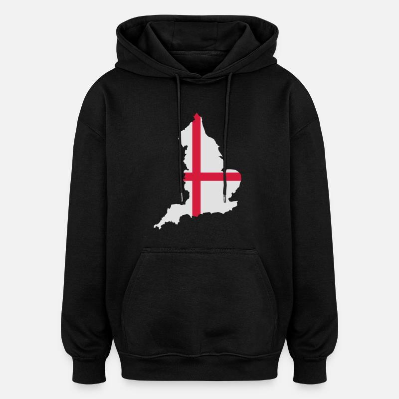 England - Oversized Unisex Hoodie - black
