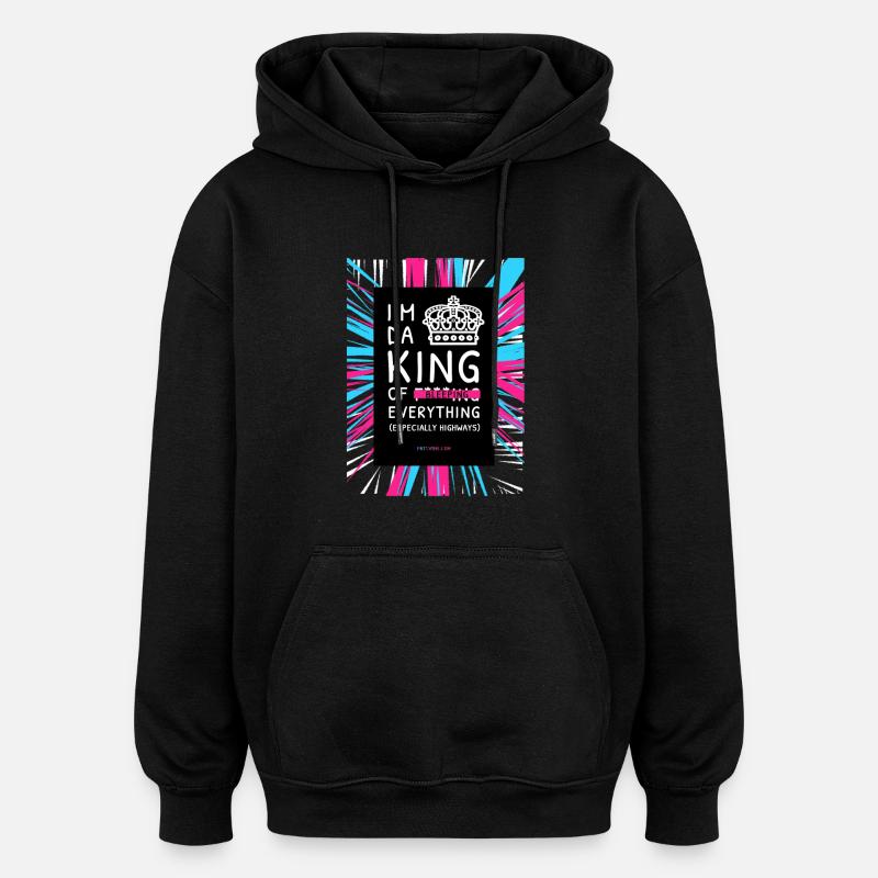 ICH BIN DA KING - Oversized Unisex Hoodie - Schwarz