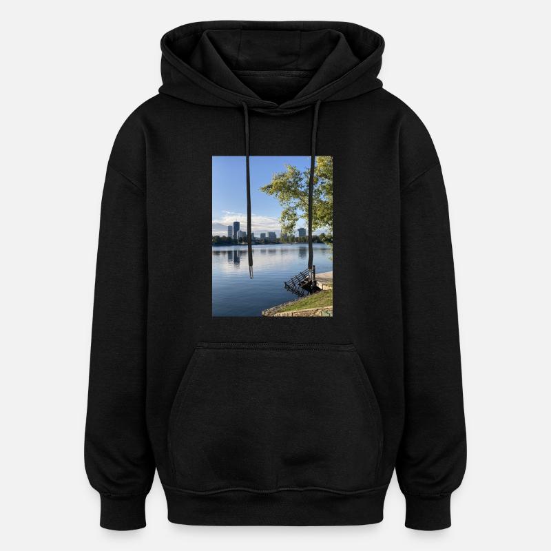 Blue Danube - Sweat à capuche oversize unisexe - noir