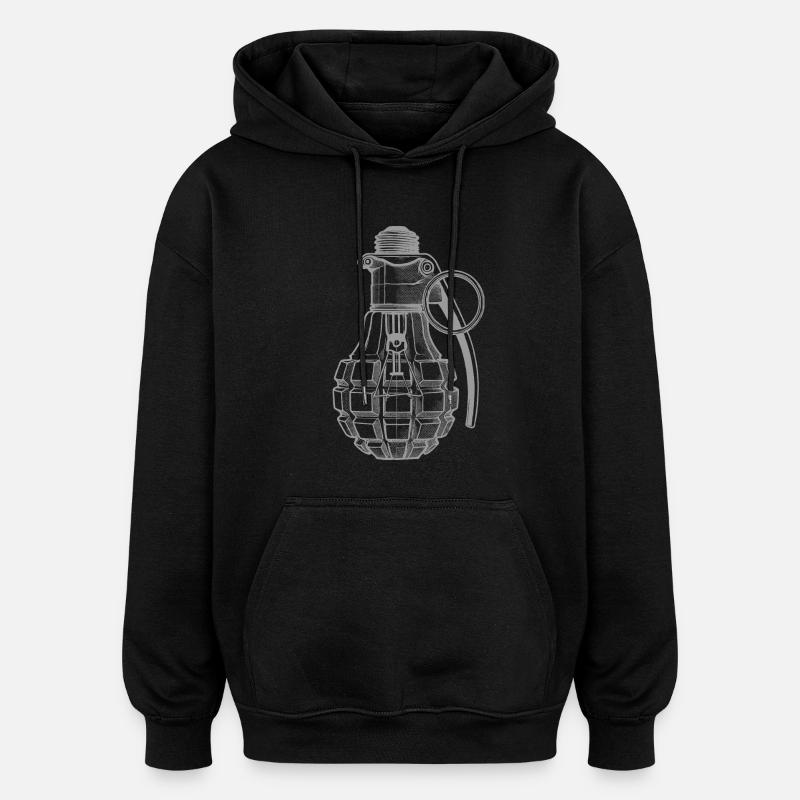 Bulbe - Sweat à capuche oversize unisexe - noir