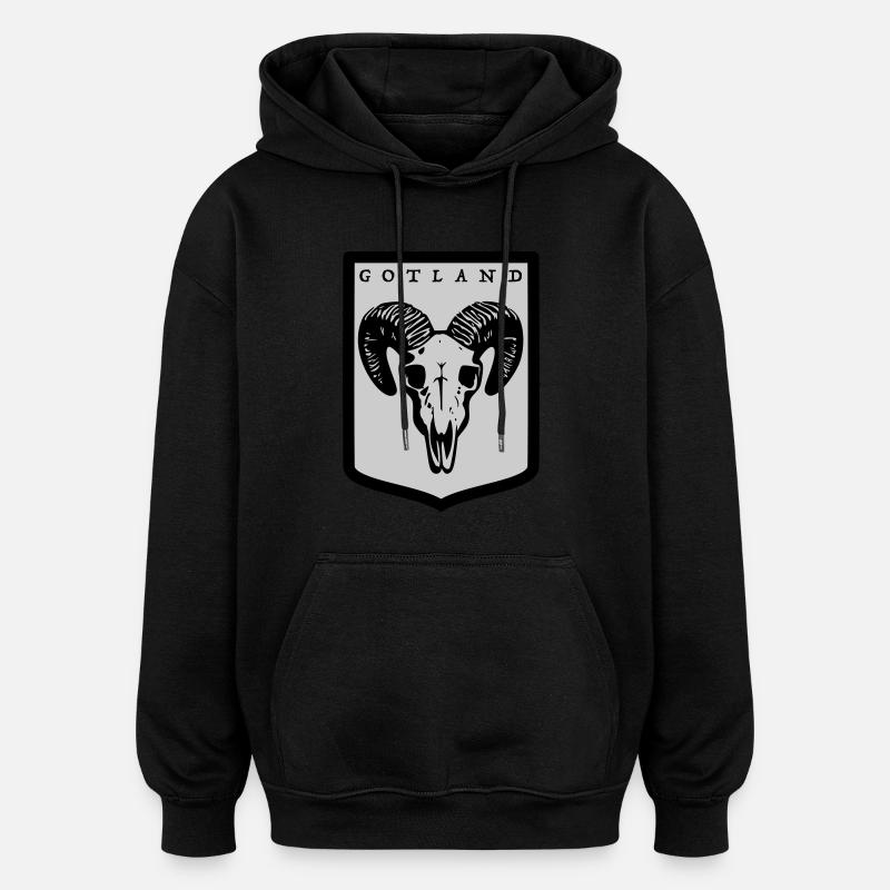 Gotland - Oversized Unisex Hoodie - black