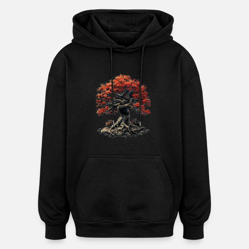 L’arbre de Red - Sweat à capuche oversize unisexe - noir