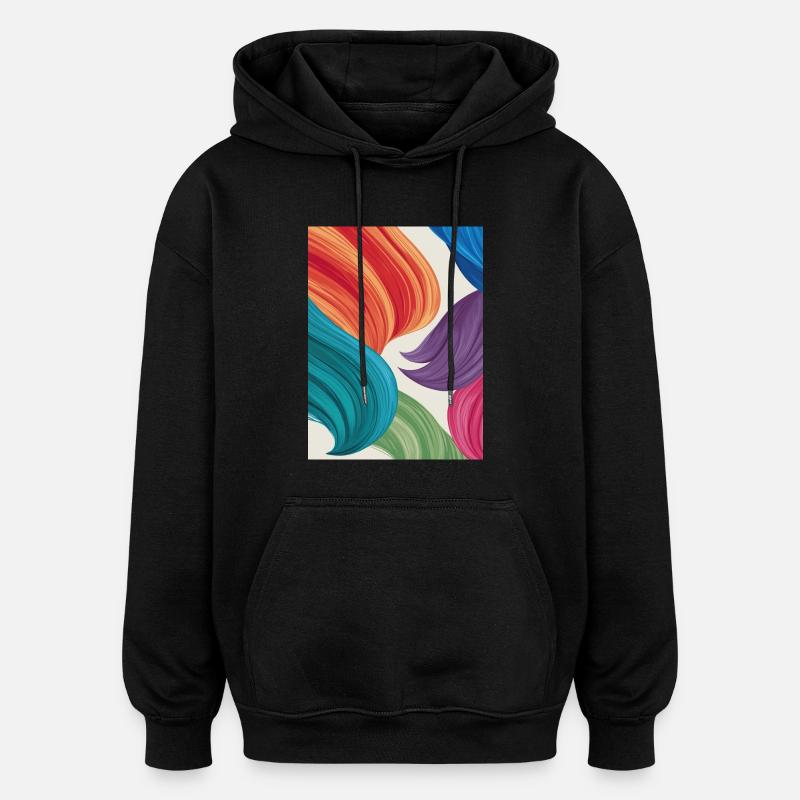 Federleichte Farben - Oversized Unisex Hoodie - Schwarz