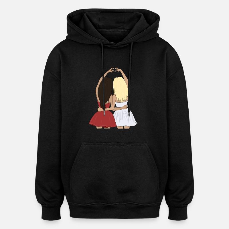 Meilleur ami - Sweat à capuche oversize unisexe - noir