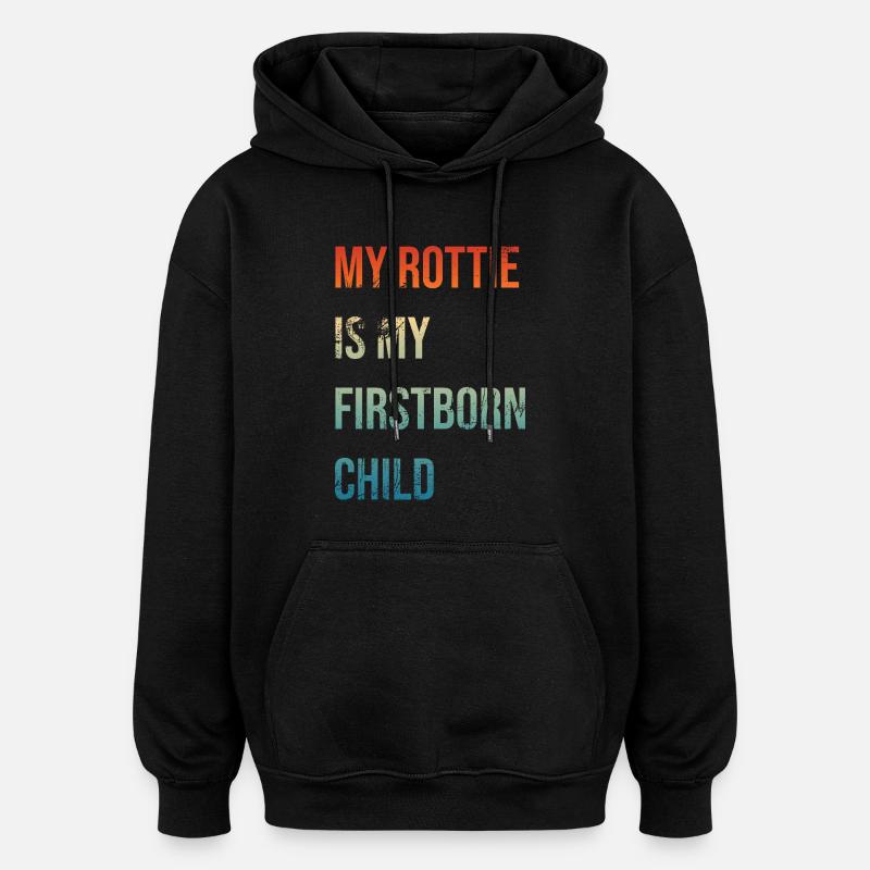 Rottie Premier-né - Sweat à capuche oversize unisexe - noir