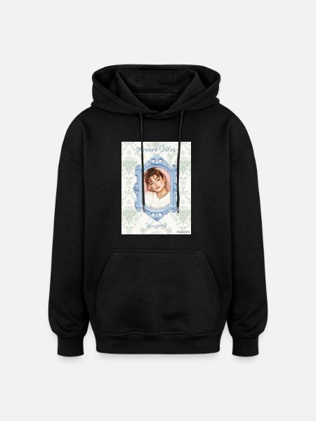 Bilderrahmen hellblau - Oversized Unisex Hoodie - Schwarz