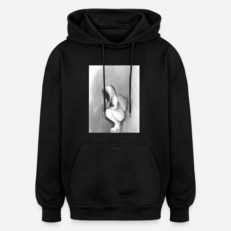 Guerrier de l’ombre - Sweat à capuche oversize unisexe - noir