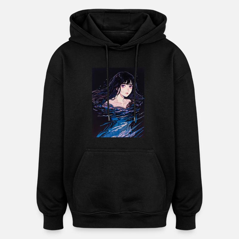 Klage der Gezeiten - Oversized Unisex Hoodie - Schwarz