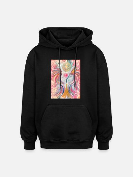 Herzengel Energiebefreiung - Oversized Unisex Hoodie - Schwarz