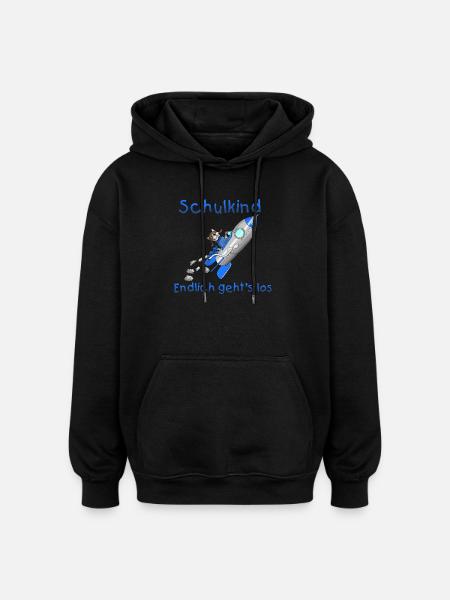 Schulkind - Schulanfang - Oversized Unisex Hoodie - Schwarz