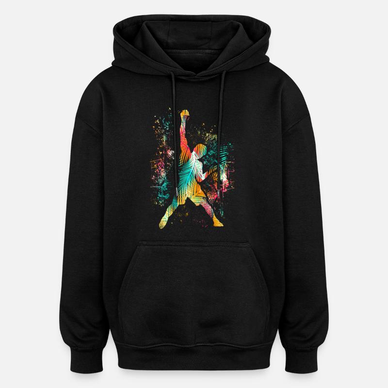 Climbing / Climbing / Freeclimbing Climbing Mountain - Oversized Unisex Hoodie - black