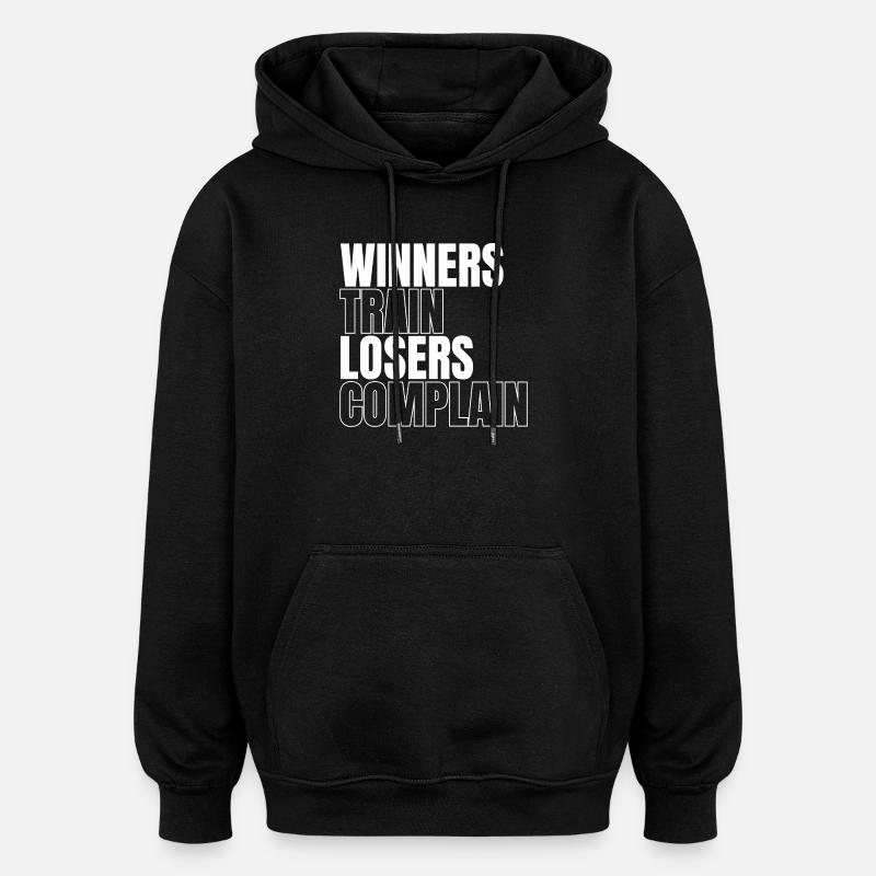 Gagnants - Sweat à capuche oversize unisexe - noir