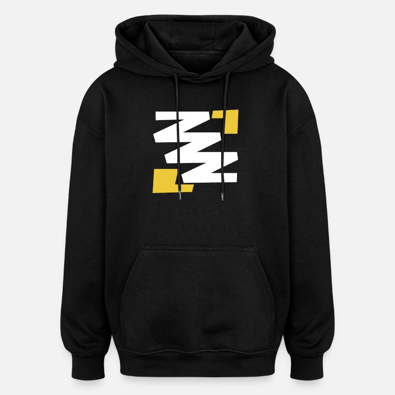 Einfaches digitales Kunstemblem mit Z - Oversized Unisex Hoodie - Schwarz