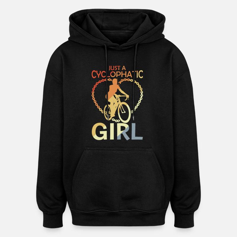 Fille de vélo - Sweat à capuche oversize unisexe - noir