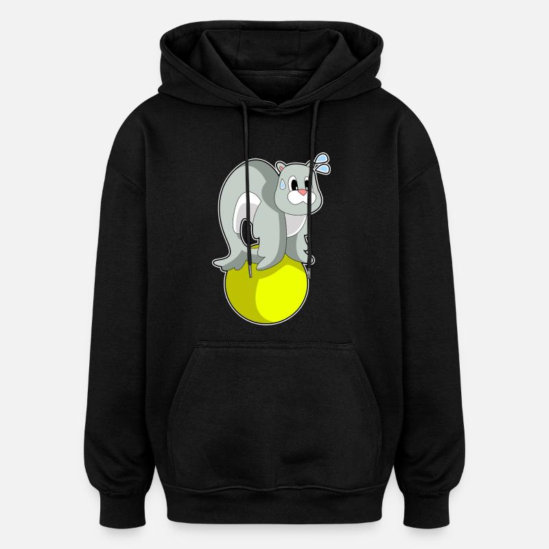 Cirque des phoques - Sweat à capuche oversize unisexe - noir