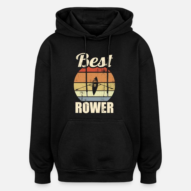 Lustiger Ruderer - Oversized Unisex Hoodie - Schwarz