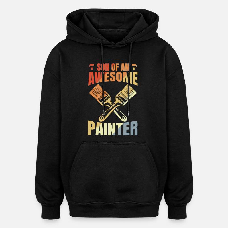 Fils d’un grand peintre - Sweat à capuche oversize unisexe - noir