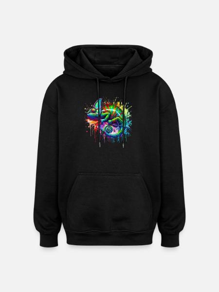 Chameleon - Oversized Unisex Hoodie - black