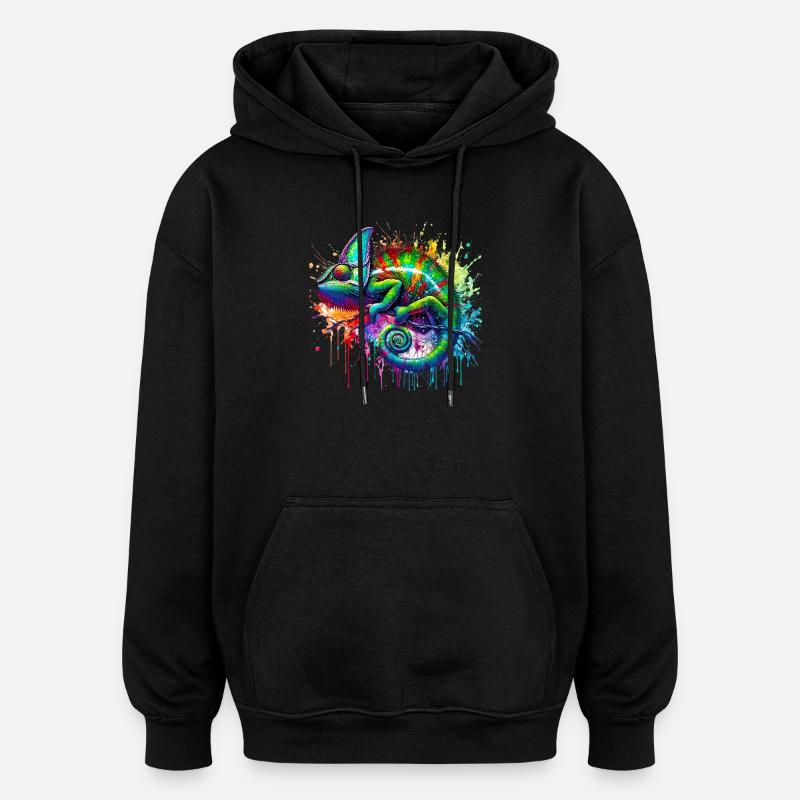 Chamäleon - Oversized Unisex Hoodie - Schwarz