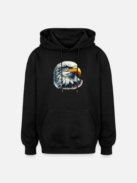 Aigle - Sweat à capuche oversize unisexe - noir