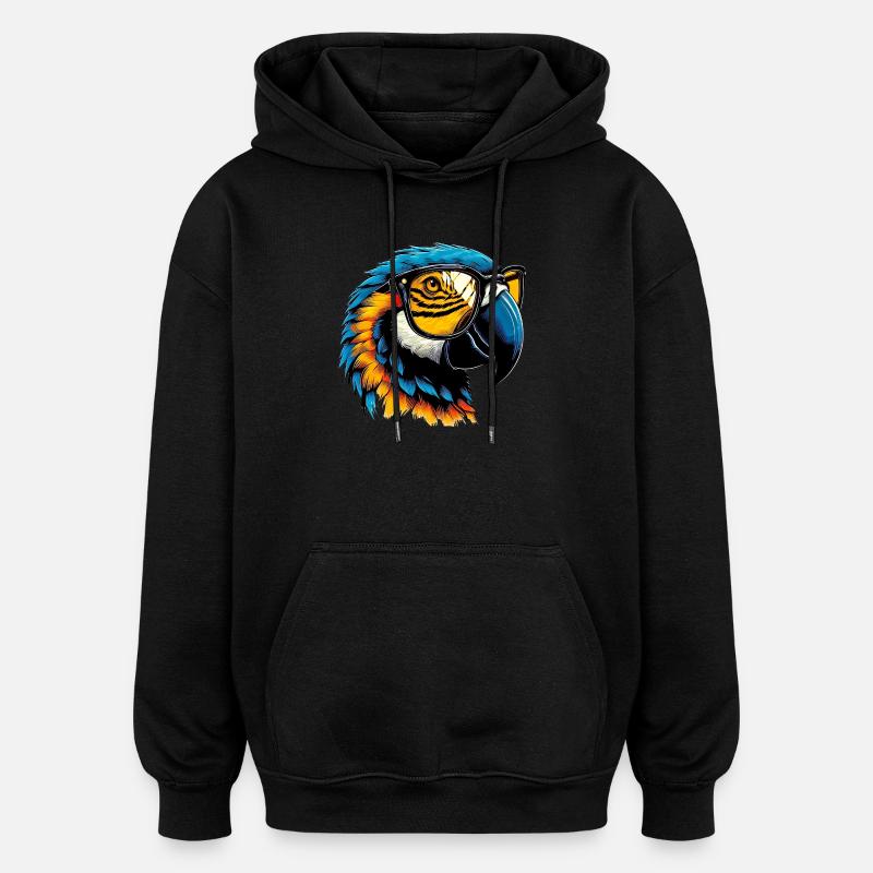 Parrot - Oversized Unisex Hoodie - black