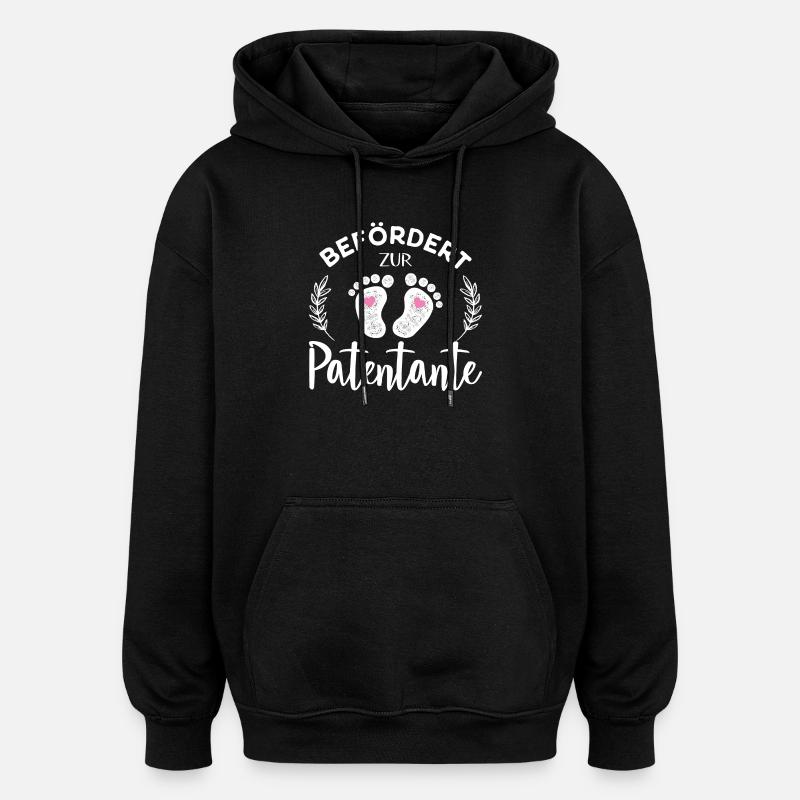 Befördert zur Patentante - Oversized Unisex Hoodie - Schwarz