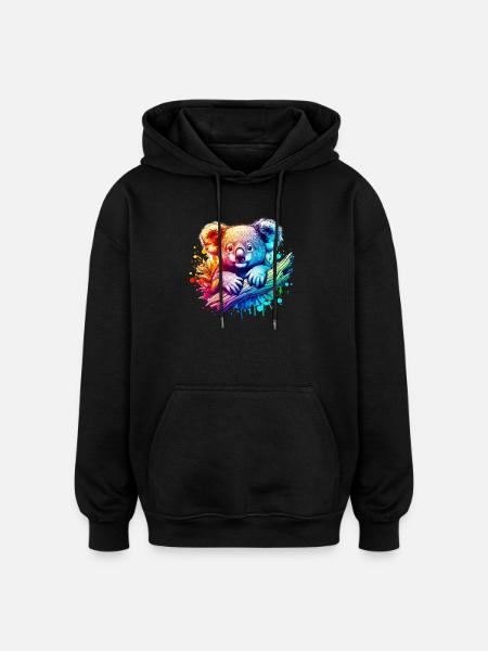 Koala - Oversized Unisex Hoodie - black
