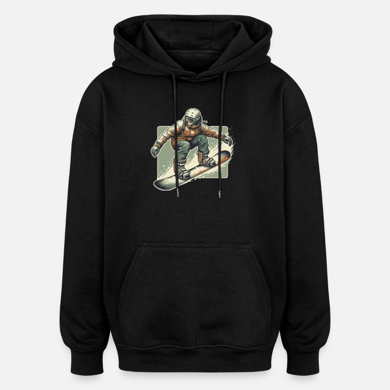 Snowboarder - Oversized Unisex Hoodie - Schwarz