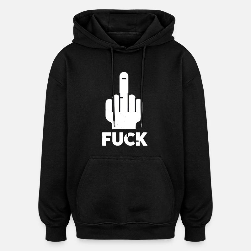 Vibrations du majeur - Sweat à capuche oversize unisexe - noir