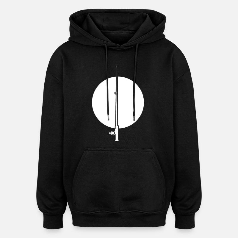 Dessin d’ange - Sweat à capuche oversize unisexe - noir