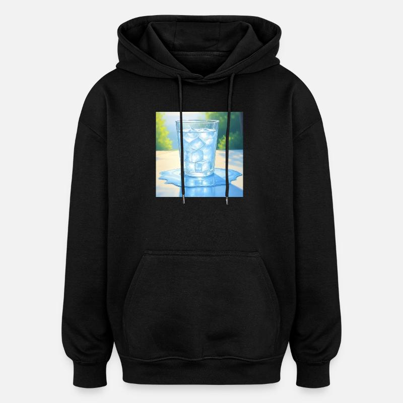 Ein Eis in der Sonne - Oversized Unisex Hoodie - Schwarz