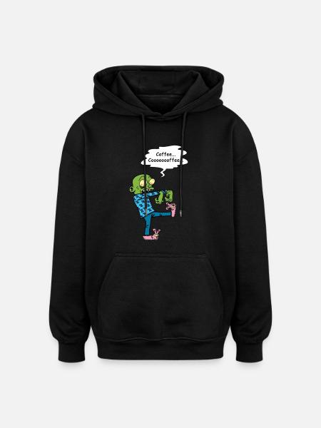 Need a coffee - Oversized Unisex Hoodie - black