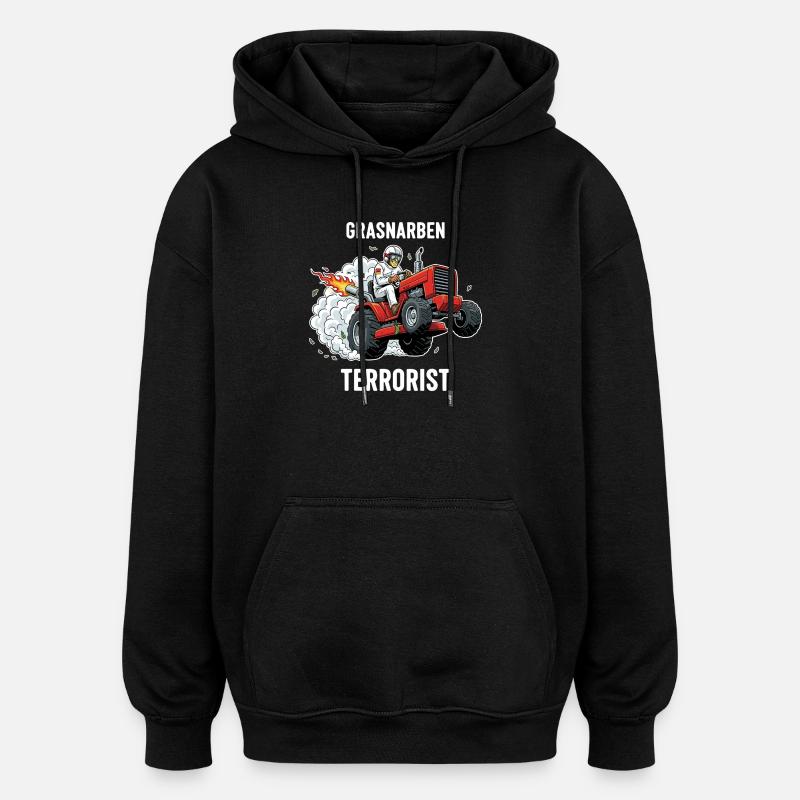 Grasnarben-Terrorist - Oversized Unisex Hoodie - Schwarz