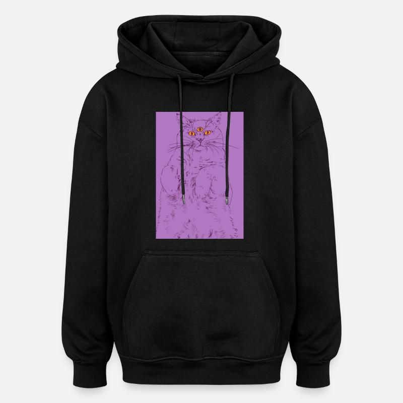 JE TE VOIS - Sweat à capuche oversize unisexe - noir