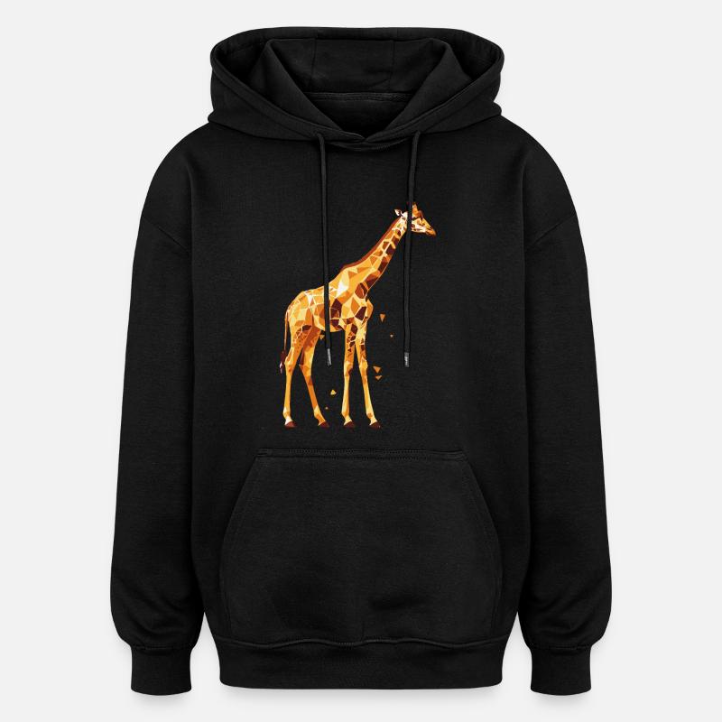 Giraffe_2 - Sweat à capuche oversize unisexe - noir
