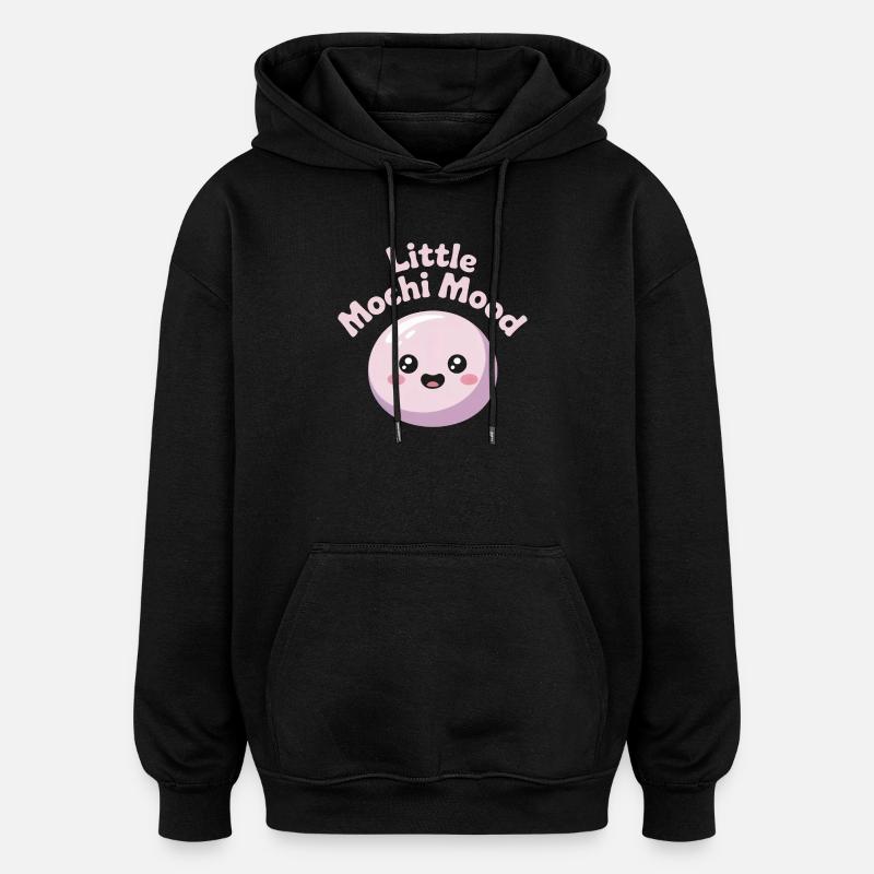 Petite Humeur Mochi - Sweat à capuche oversize unisexe - noir
