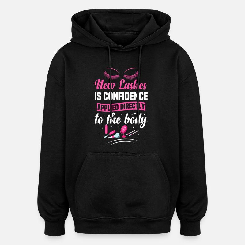 Technicien en cils cosmétologue - Sweat à capuche oversize unisexe - noir