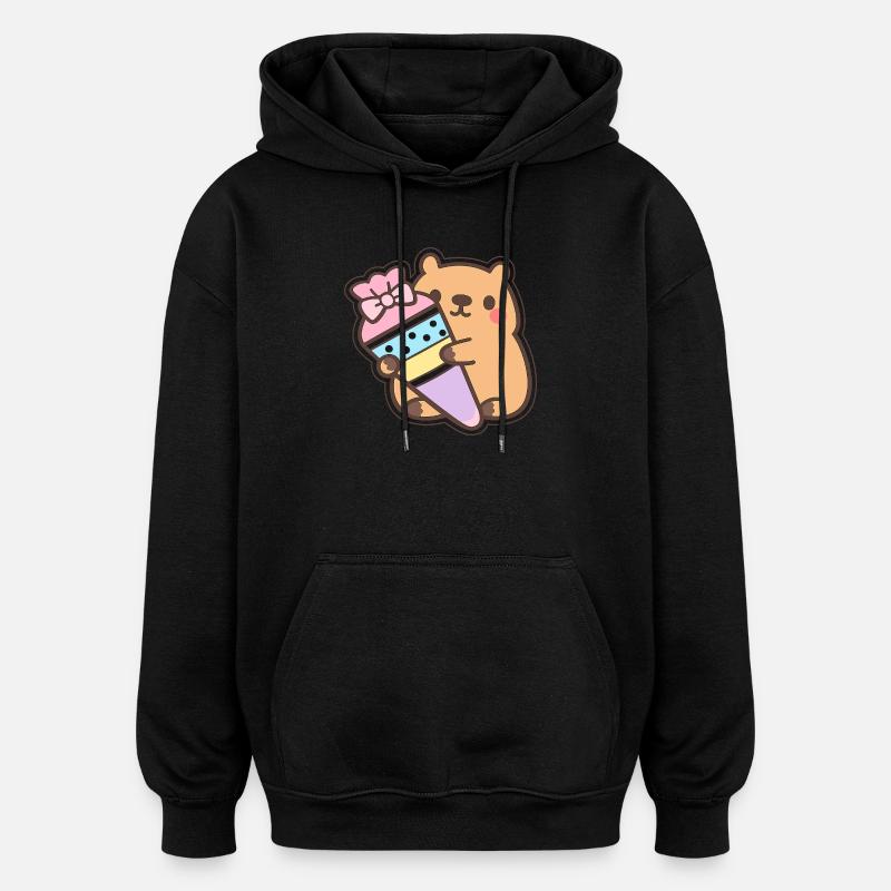 Enfant de l’école Capybara – 1ère année - Sweat à capuche oversize unisexe - noir