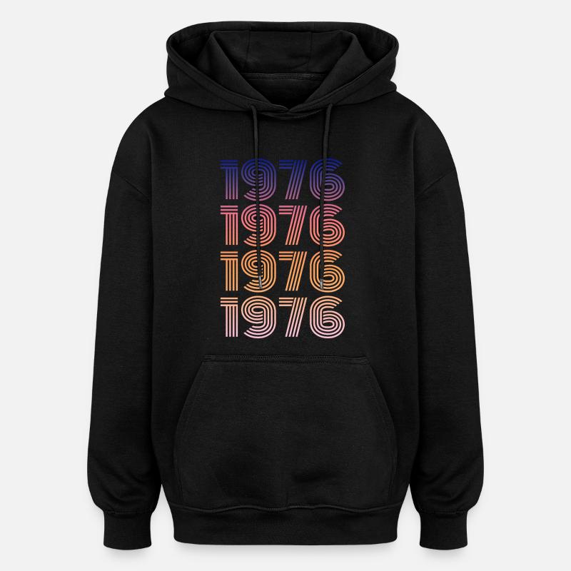 Millésime 1976 - Sweat à capuche oversize unisexe - noir