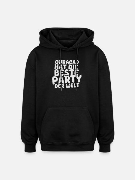 Feiern Curacao - Oversized Unisex Hoodie - Schwarz