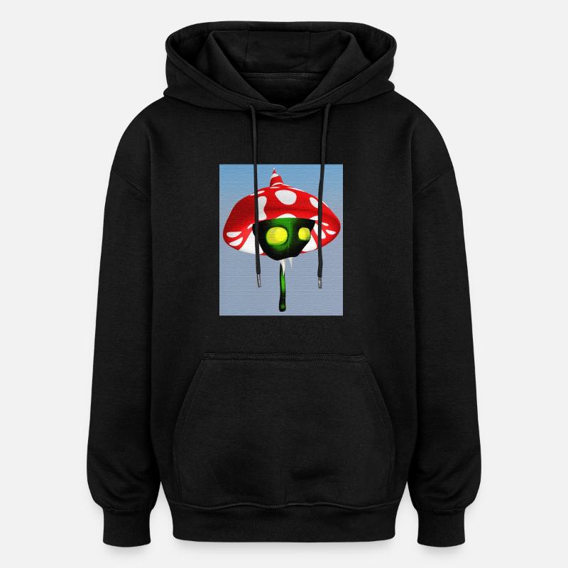 Fliegenpilz Vampir - Oversized Unisex Hoodie - Schwarz