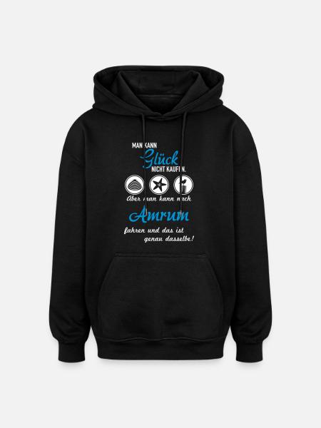 Glück Amrum - Oversized Unisex Hoodie - Schwarz