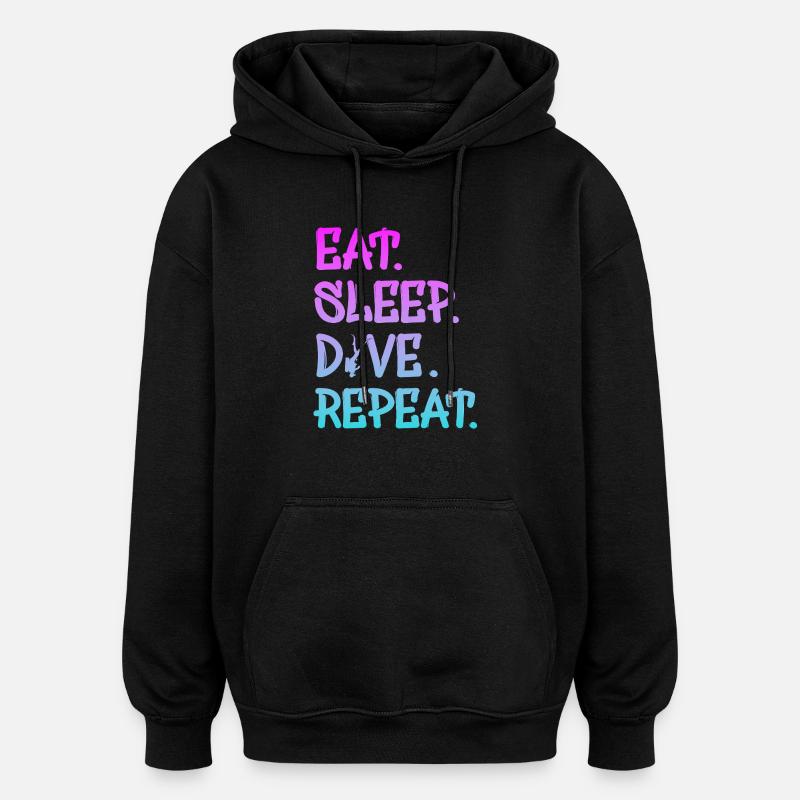 Tauchen - Diving - Scuba Diver - Oversized Unisex Hoodie - Schwarz