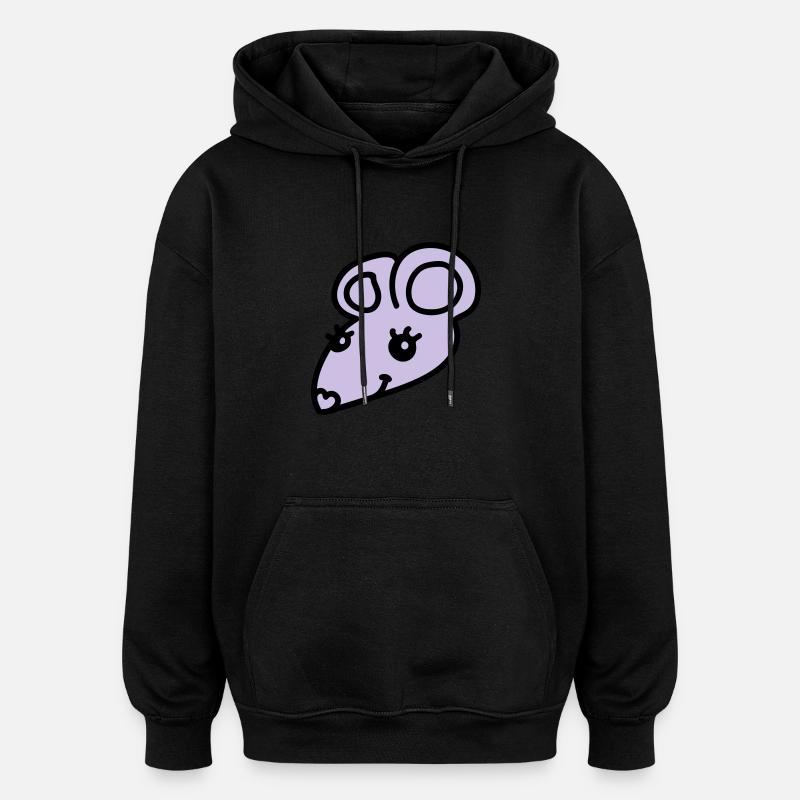 Süße Maus - Oversized Unisex Hoodie - Schwarz