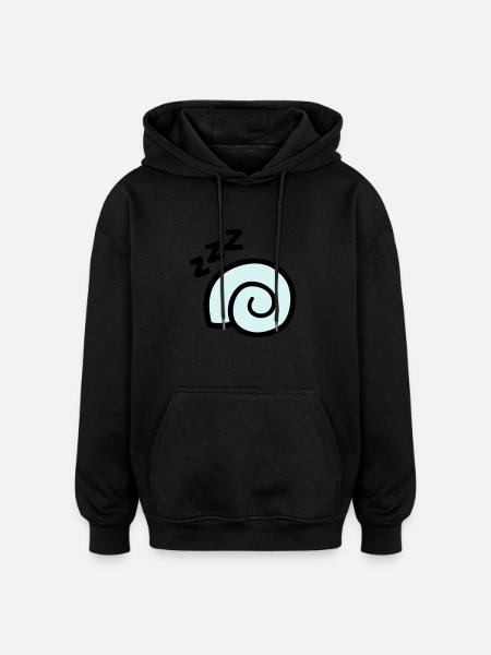 Sleeping snail - Oversized Unisex Hoodie - black