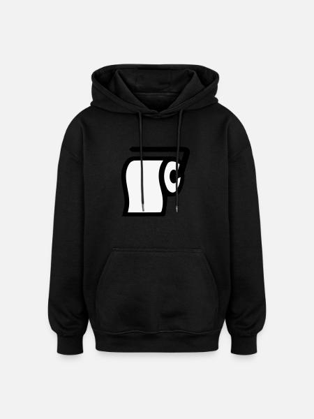 Klopapier - Oversized Unisex Hoodie - Schwarz