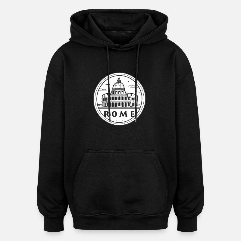 Rom Italien Geschenkidee - Oversized Unisex Hoodie - Schwarz