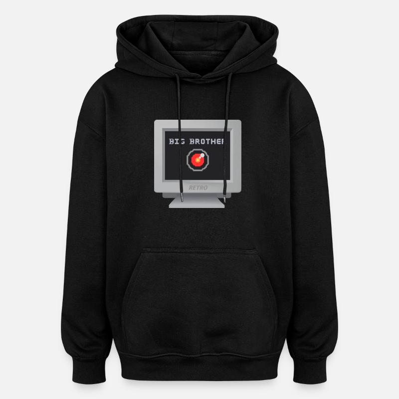 CRT design - Big Brother - Sweat à capuche oversize unisexe - noir