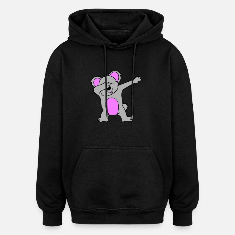 Koala Dabbing 02 - Sweat à capuche oversize unisexe - noir