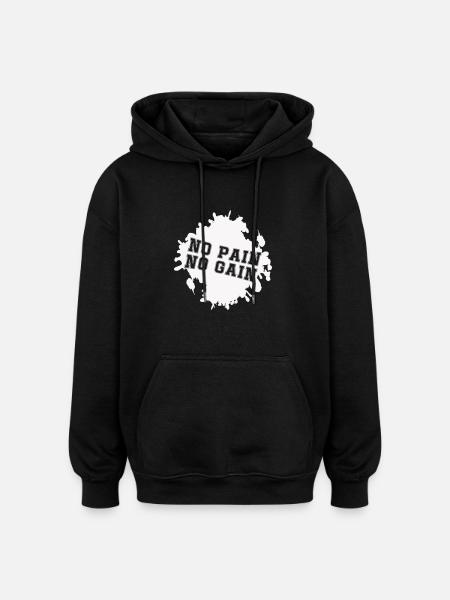 No Pain No Gain Blobs - Oversized Unisex Hoodie - black